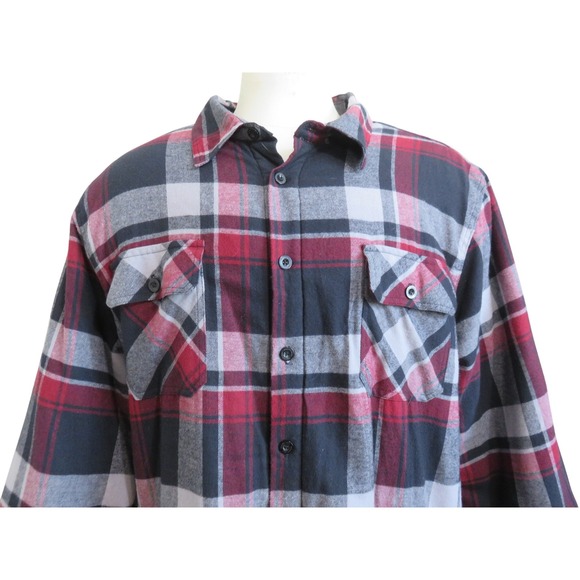 Boulder Creek 3XL Flannel Shirt Jacket Plaid Sherpa Lined Button Up Mens - Picture 6 of 7
